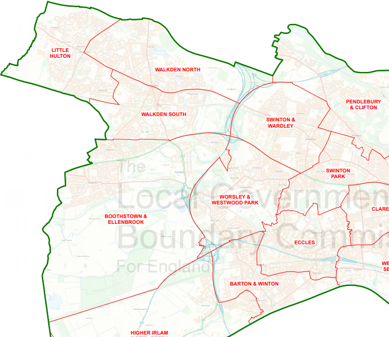 Map of Salford Wards